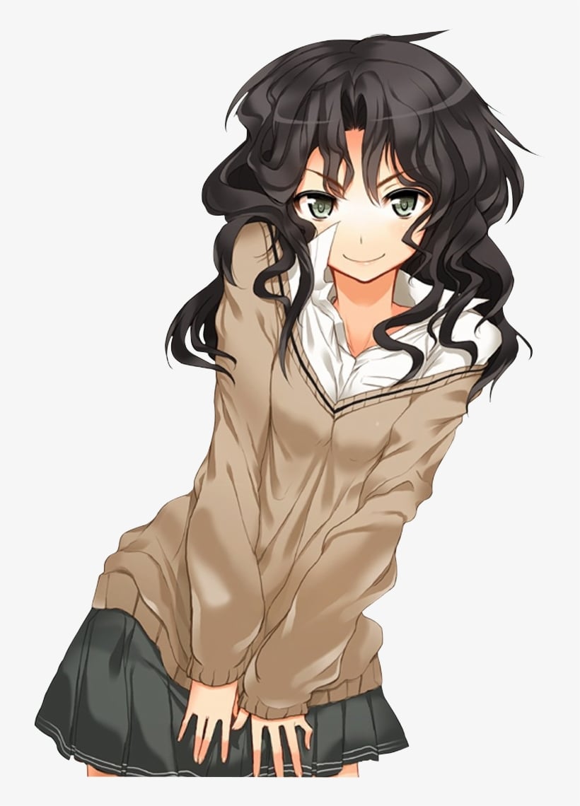 Anime Curly Hair, Wavy Hair, Messy Hair, Long Hair, Girl Curly Hair PNG Image. Transparent PNG Free Download on SeekPNG