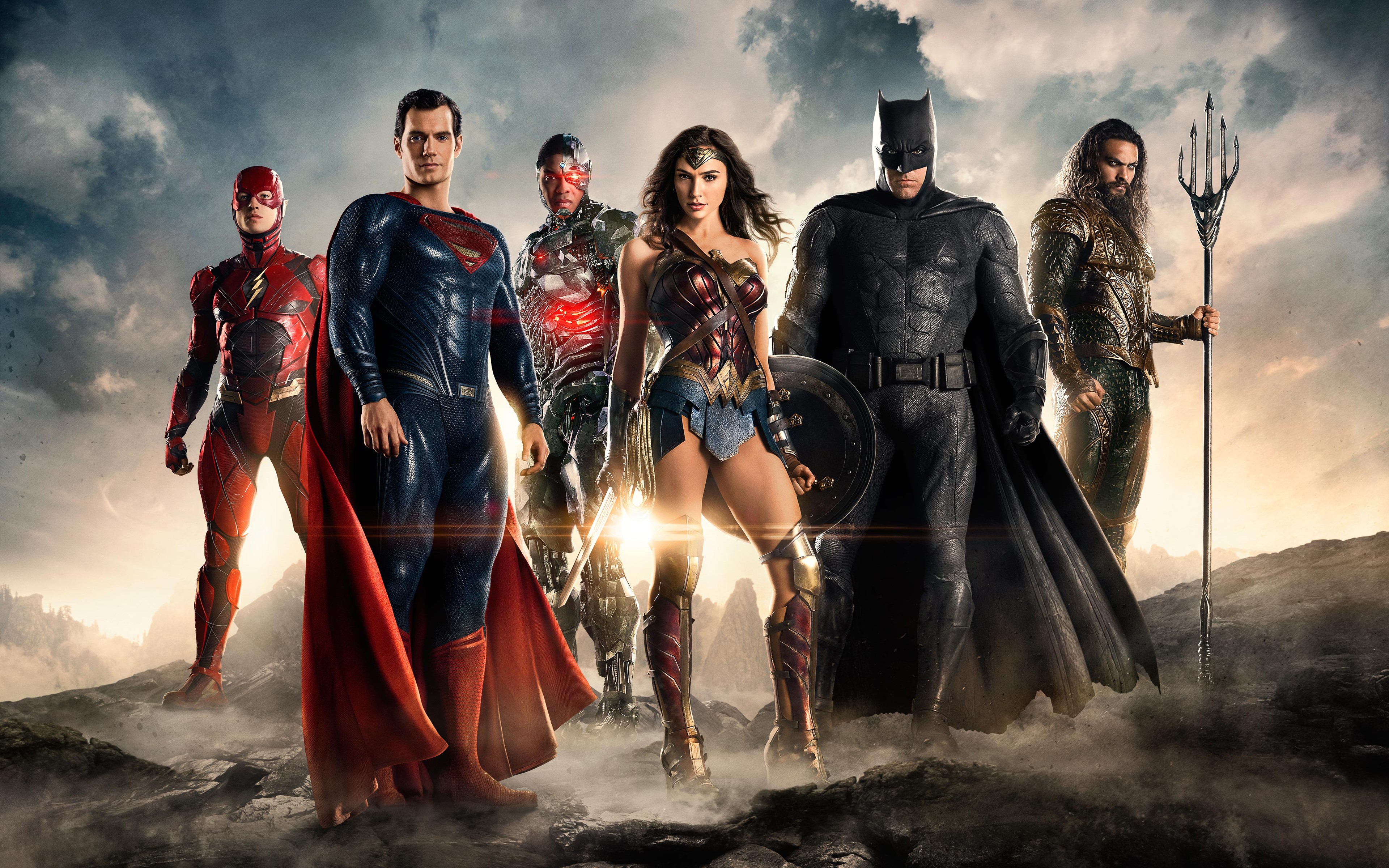 poster, movie, henry cavill, comics, man, gal gadot, superman, wonder woman, girl, actress, justice league, couple. Mocah HD Wallpaper