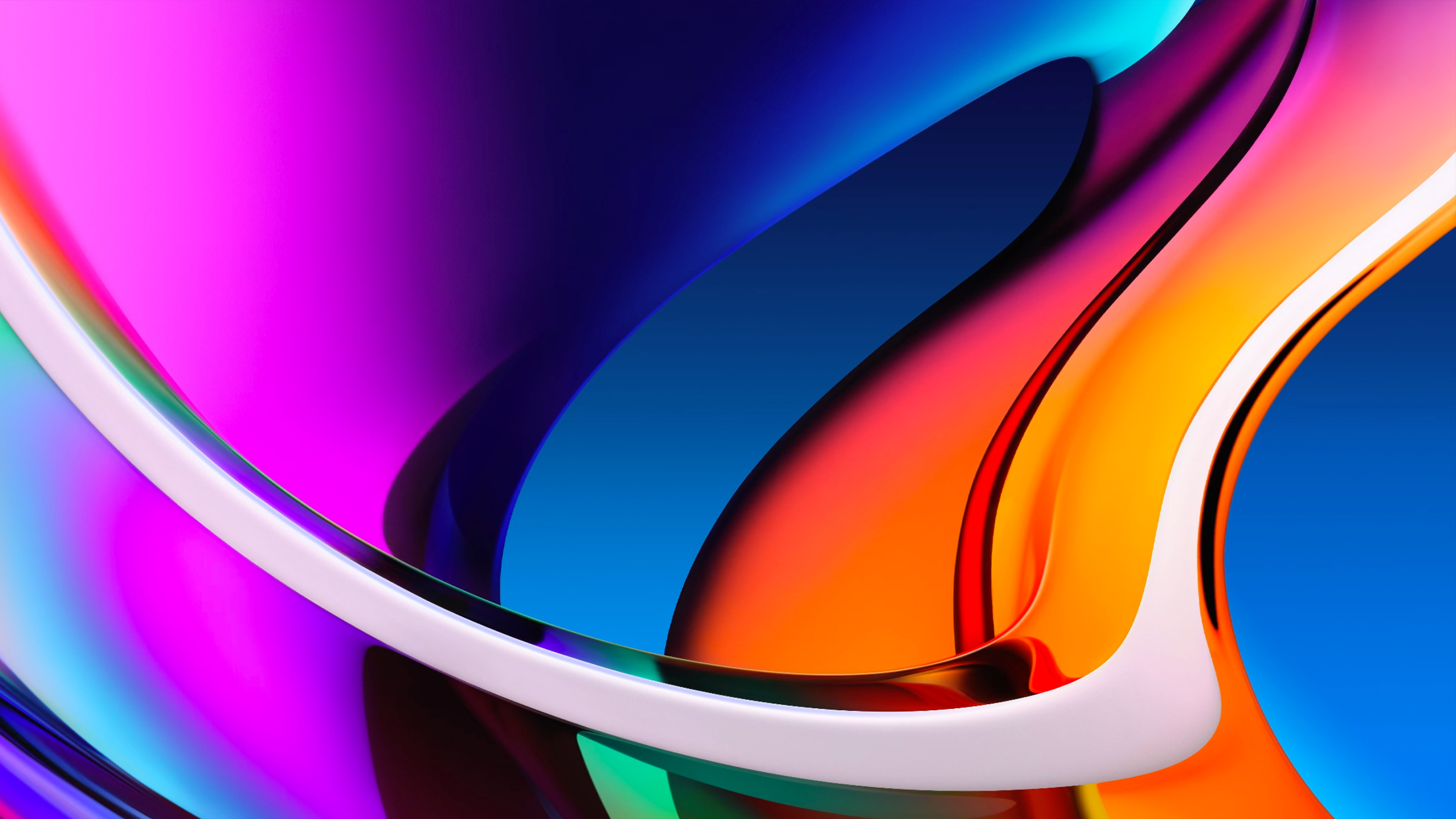 Wallpaper 4k Abstract Colorful Glass Bend Shapes 4k 4k Wallpaper