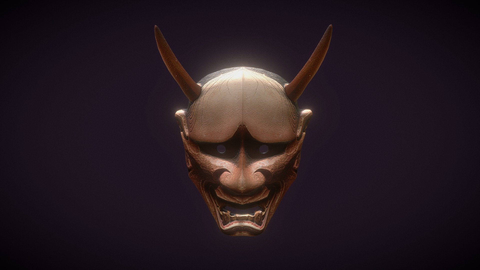 Hannya Mask Japan Demon Japanese model by BehrtronStudios [62604e8]