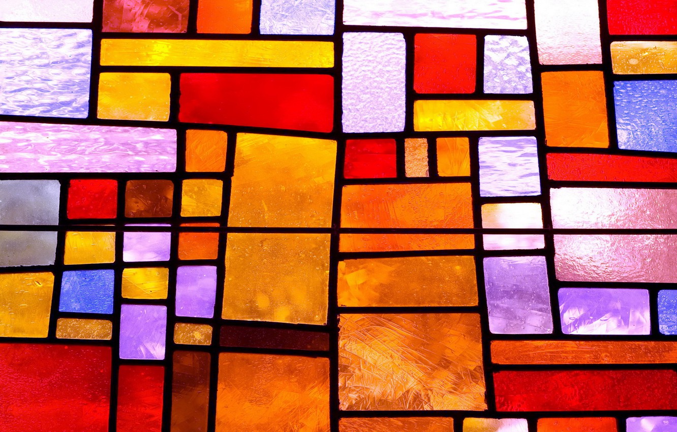 Wallpaper glass, colorful, abstract, stained glass, glass, background, stained image for desktop, section текстуры