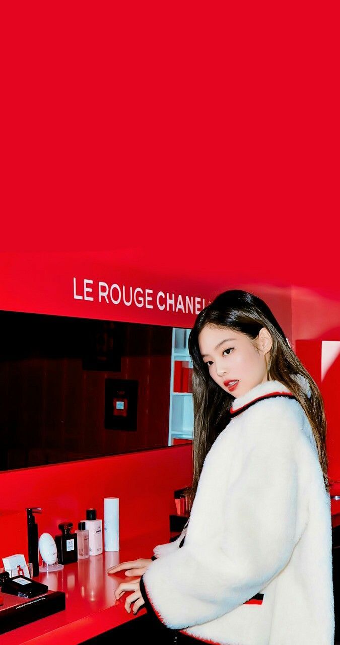 BlackPink Jennie Red Wallpaper Lockscreen HD Fondo De Pantalla IPhone Lockscreen [Kpop 배경] #re. Red Aesthetic, Blackpink Jennie, Aesthetic Wallpaper
