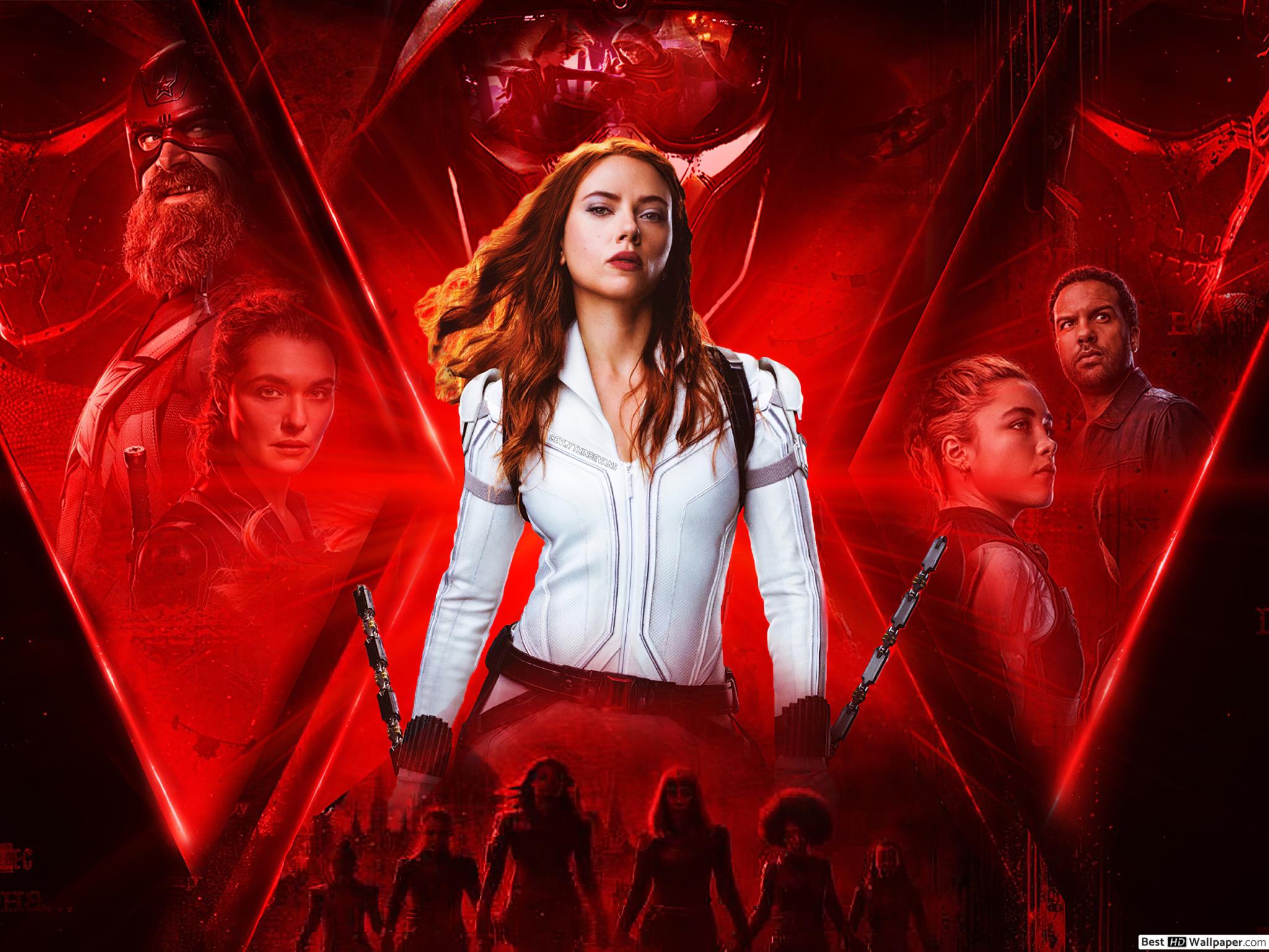 Black Widow white suit HD wallpaper download
