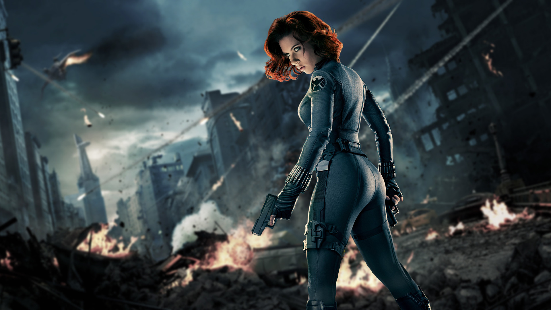 Scarlett Johansson Black Widow Wallpaper background picture