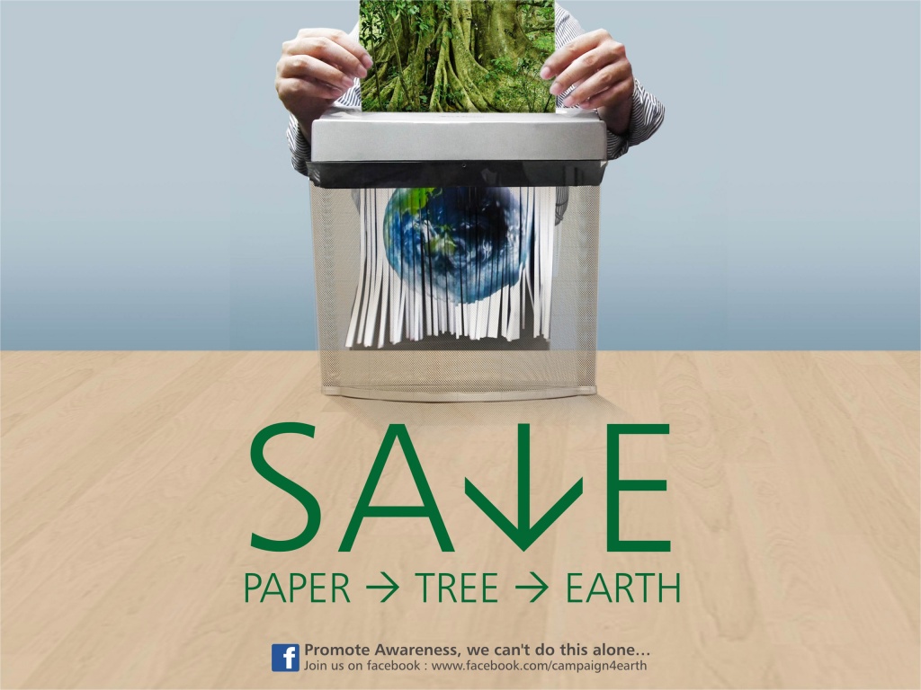 Save Paper Save earth desktop PC and Mac wallpaper