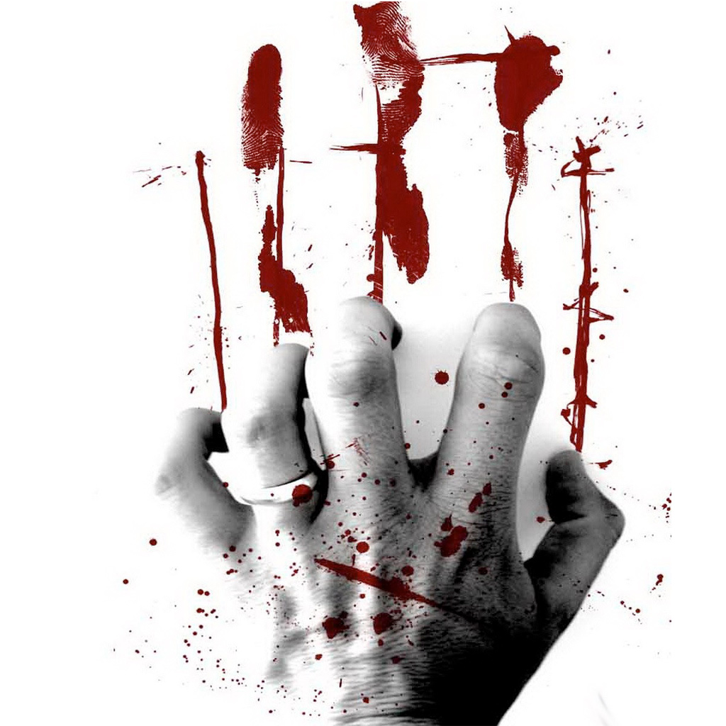 bloody hand background