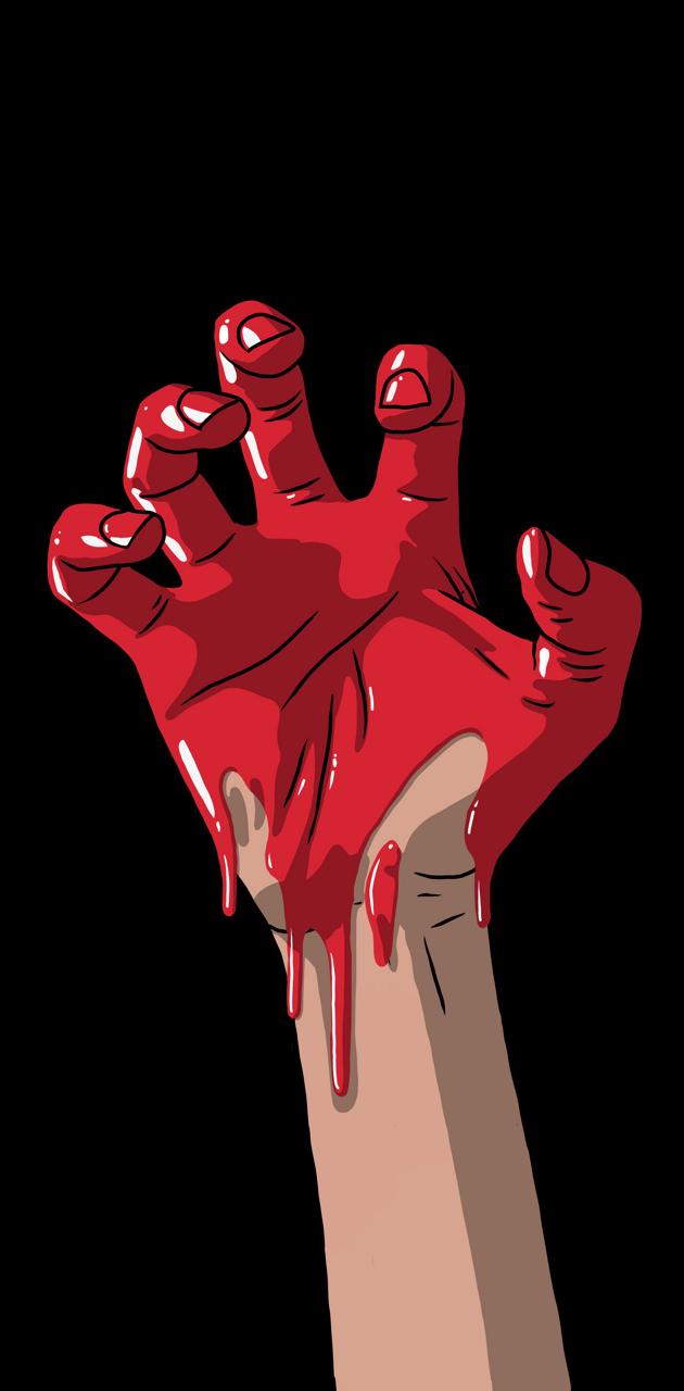 Bloody hand wallpaper