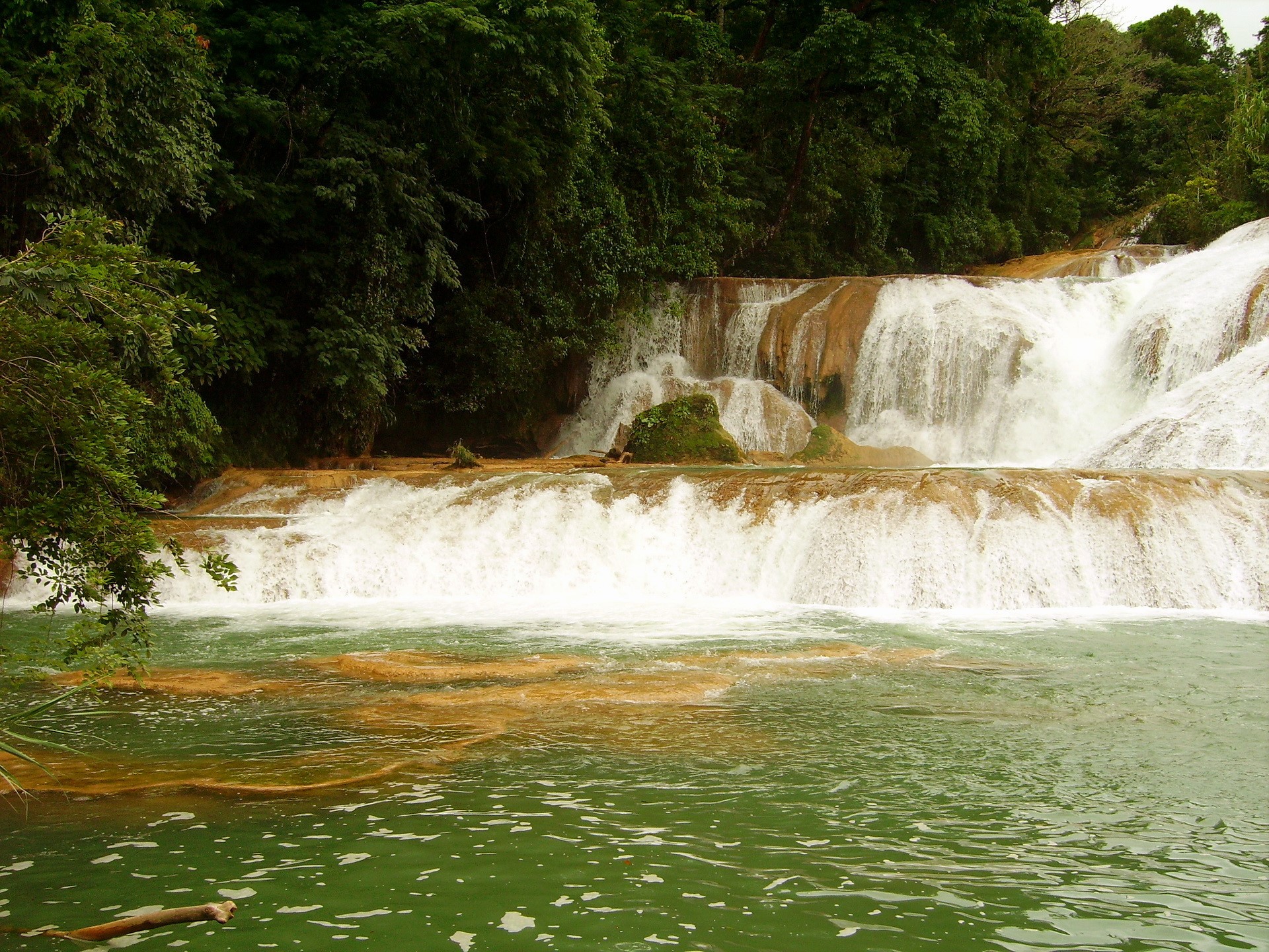 cascadas de agua azul Mexica, Waterfalls. Mocah HD Wallpaper