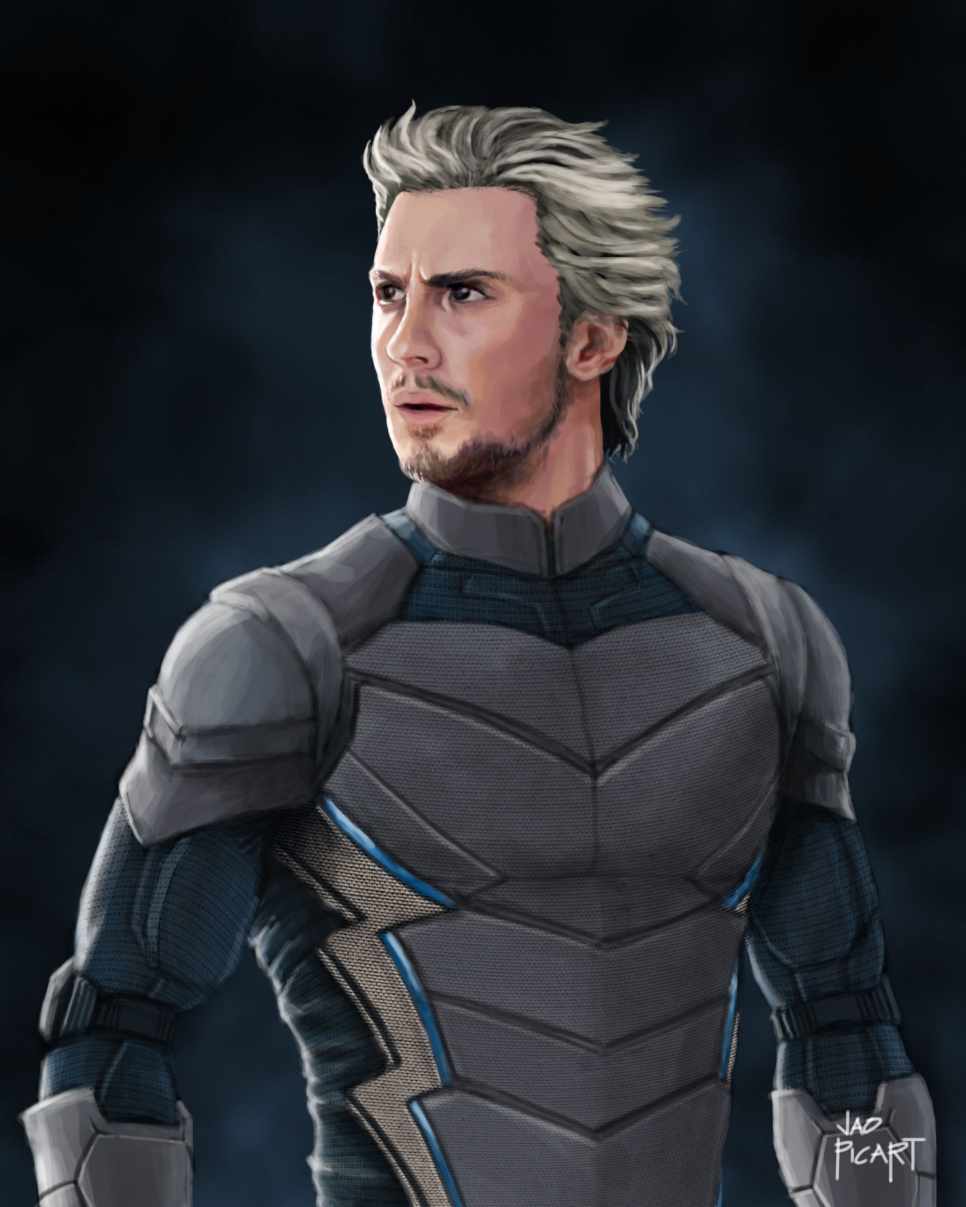 This is just a simple redesign of Quicksilver for the Marvel Cinematic Universe, just in case they br. Marvel superheroes, Quicksilver marvel, Speedster superhero