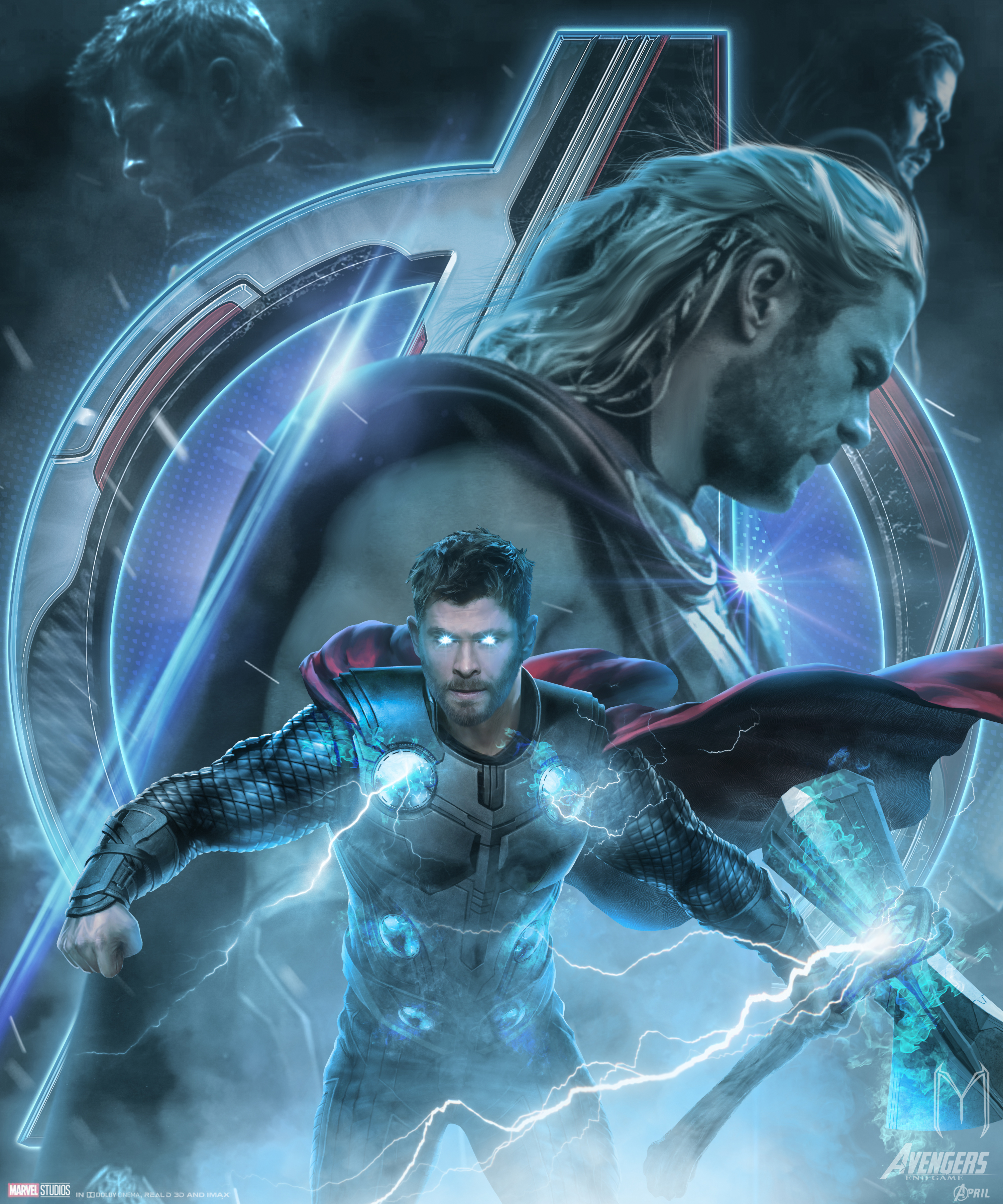 Thor Avengers Endgame character poster Cinematic Universe Photo