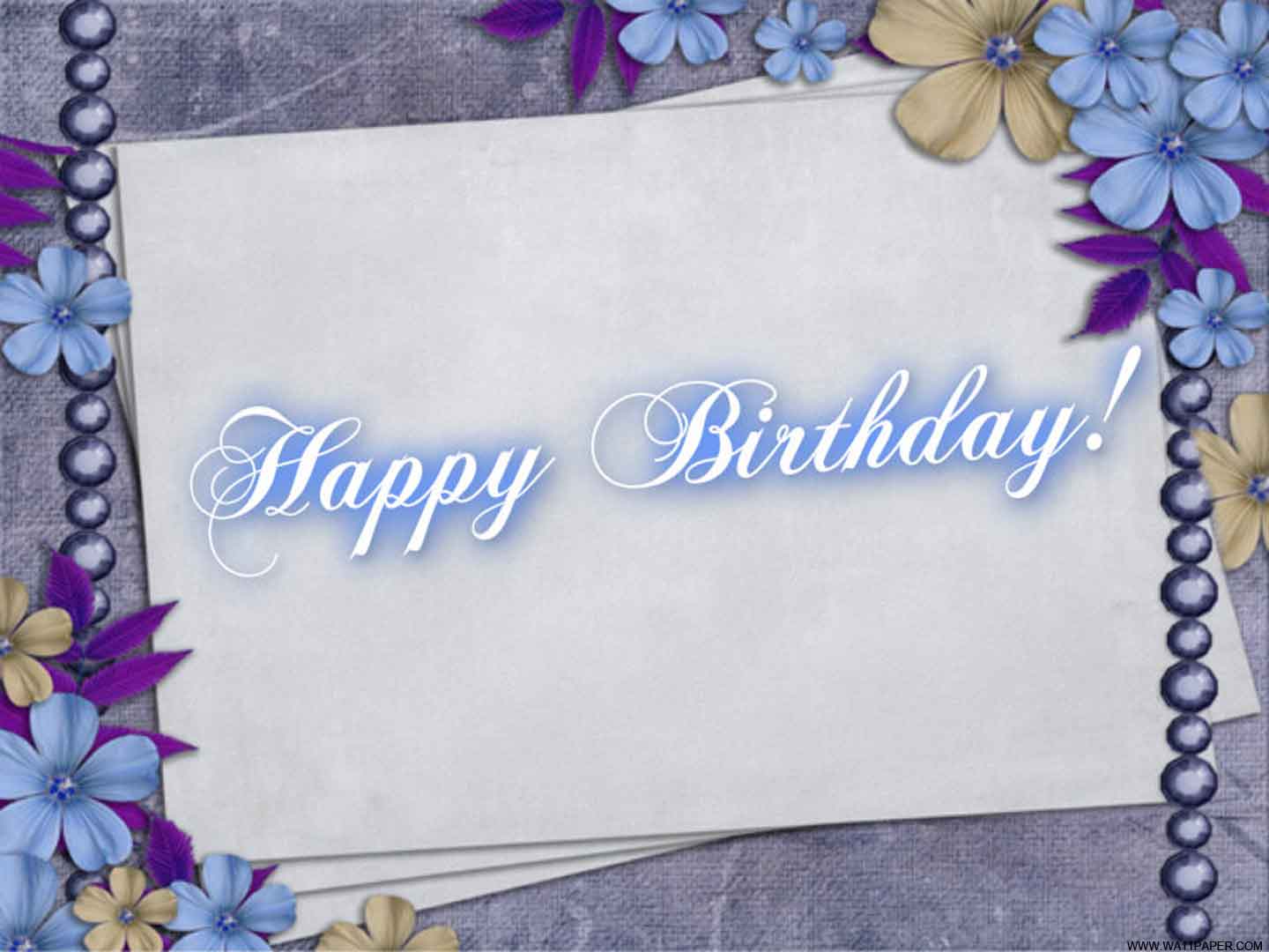 Happy Birthday Greeting Card Blue H Thoughts For God HD Wallpaper