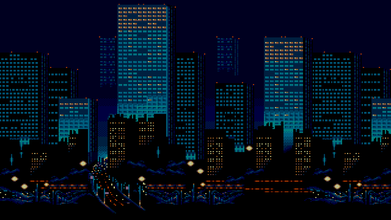 Imgur Post. Pixel city, Pixel art, Night city