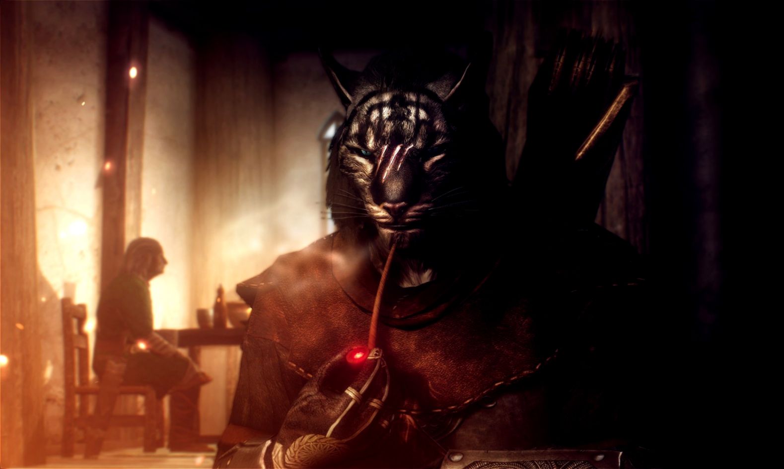 The Elder Scrolls V Skyrim Cat Khajiit Wallpaper HD Skyrim Wallpaper 4k