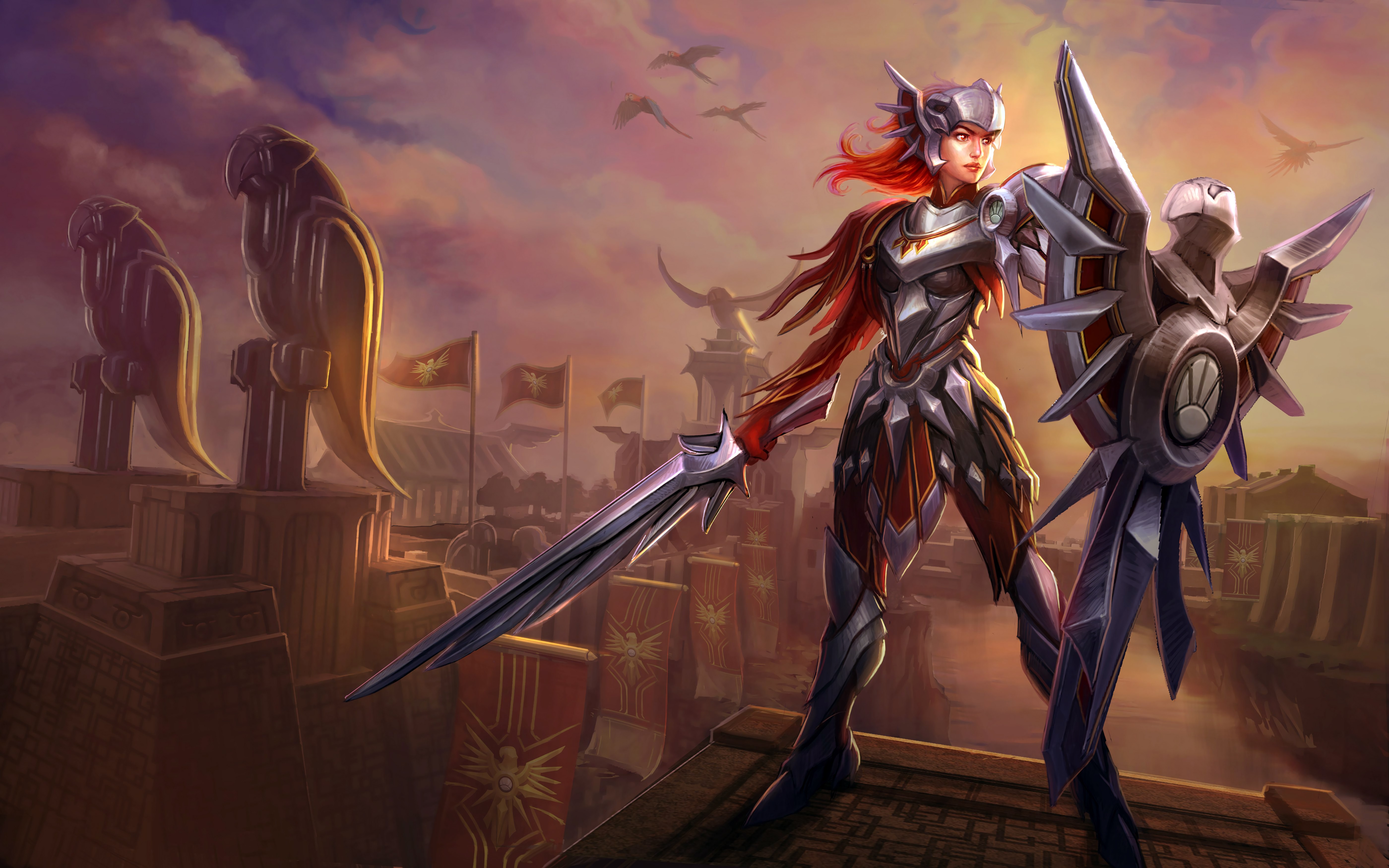 Iron Solari Leona. Wallpaper & Fan Arts. League Of Legends