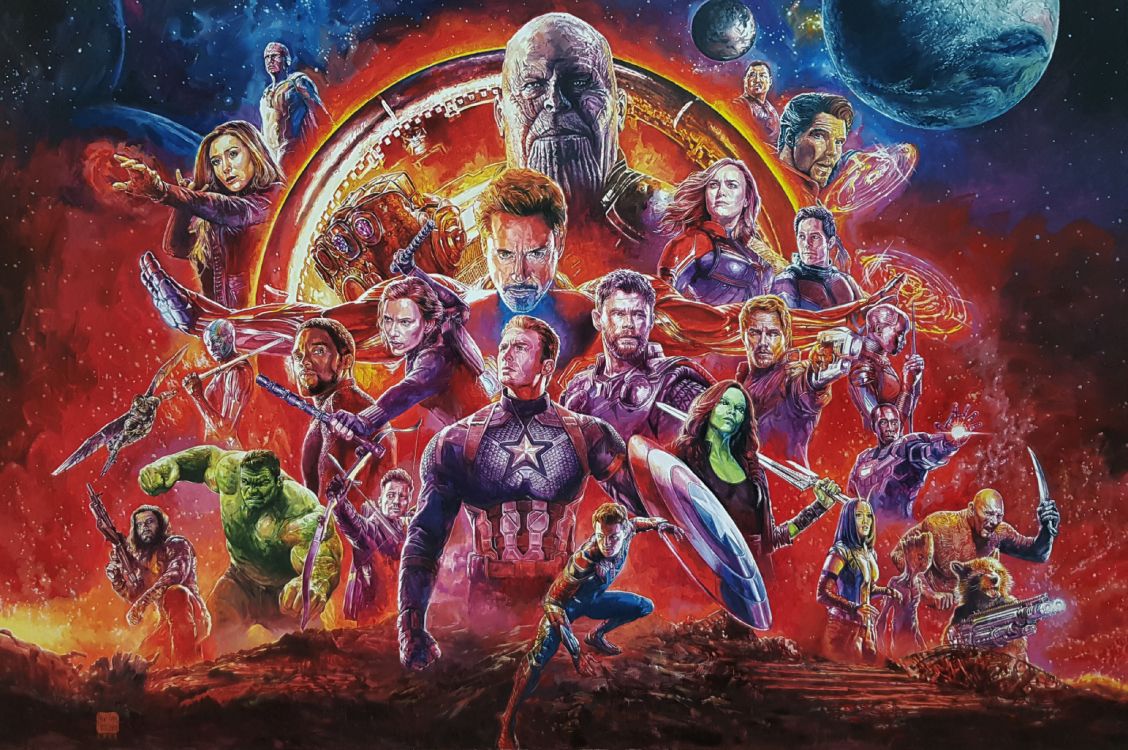 Wallpaper Marvel Cinematic Universe, Captain America, Hulk, Thanos, Avengers, Background Free Image
