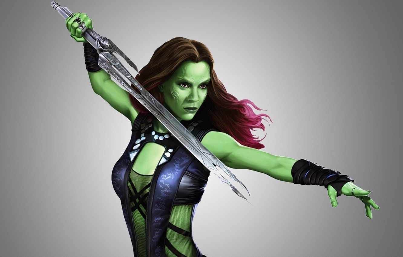 Wallpaper Marvel, Guardians Of The Galaxy, Guardians of the Galaxy, Gamora, Gamora image for desktop, section фильмы