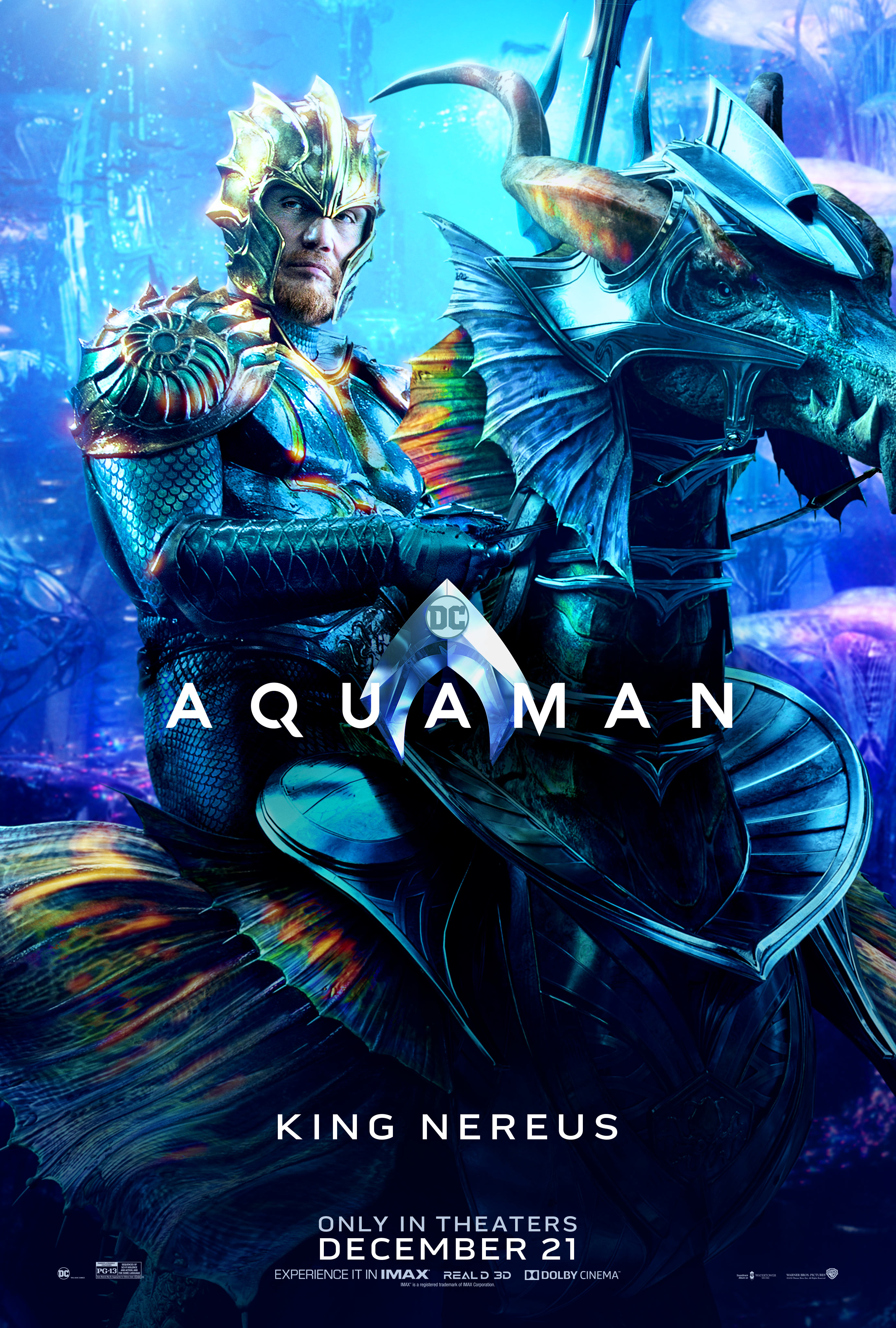 Aquaman (2018) Character Poster Lundgren as King Nereus: DC extended universe Photo