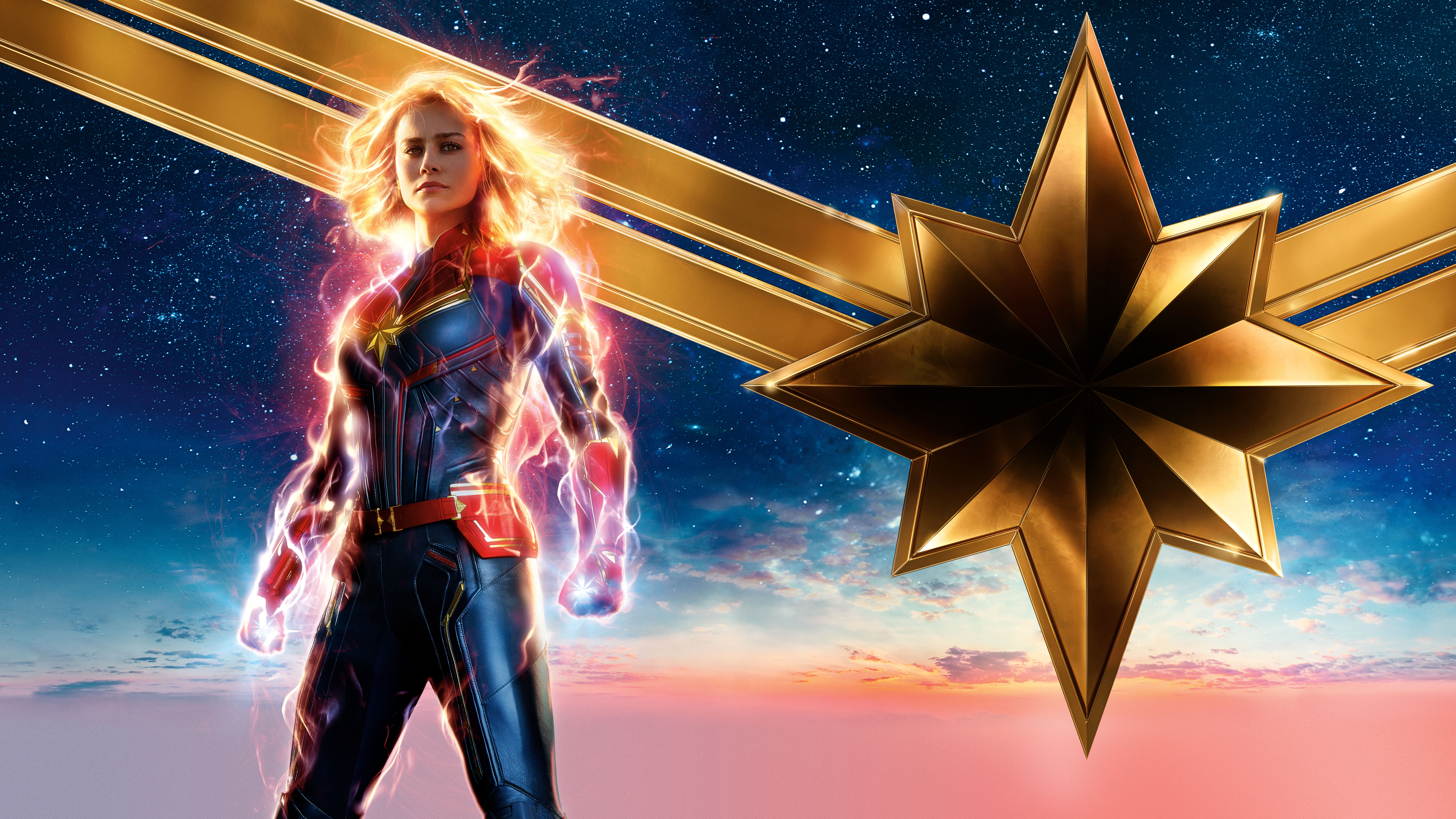 Captain Marvel Movie Brie Larson 8K Wallpaper