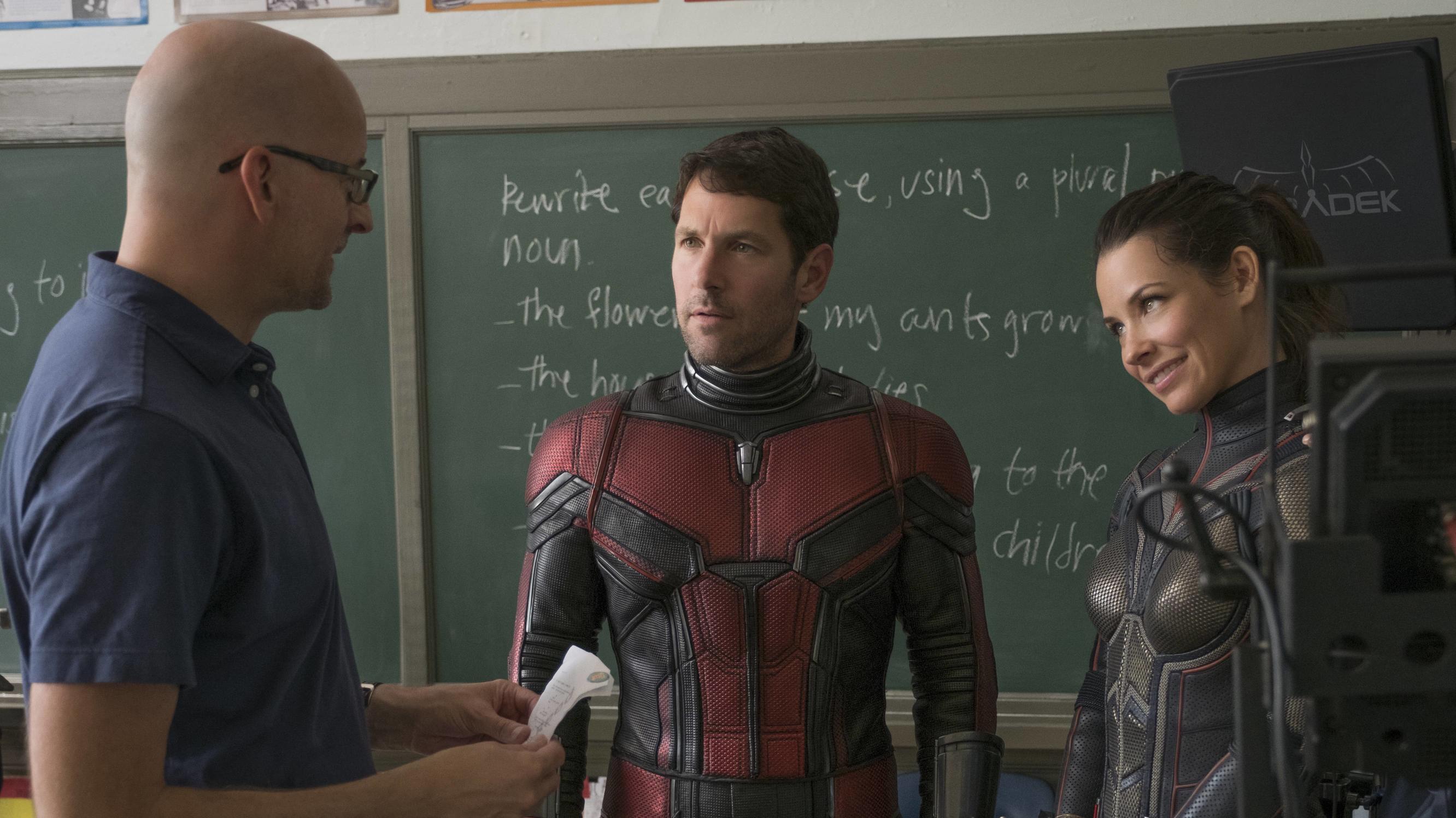 Here Are Some Appropriately Sized Behind The Scenes Photo From 'Ant Man And The Wasp'
