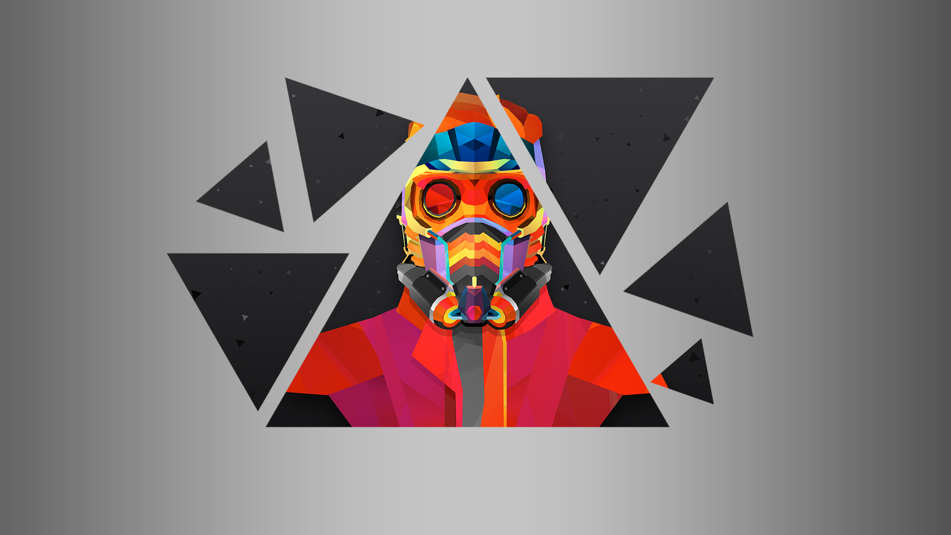 Wallpaper / fractal, minimalism, Guardians of the Galaxy, Starlord, Peter Quill, Star Lord, digital art, artwork, digital, Marvel Comics, Marvel Cinematic Universe