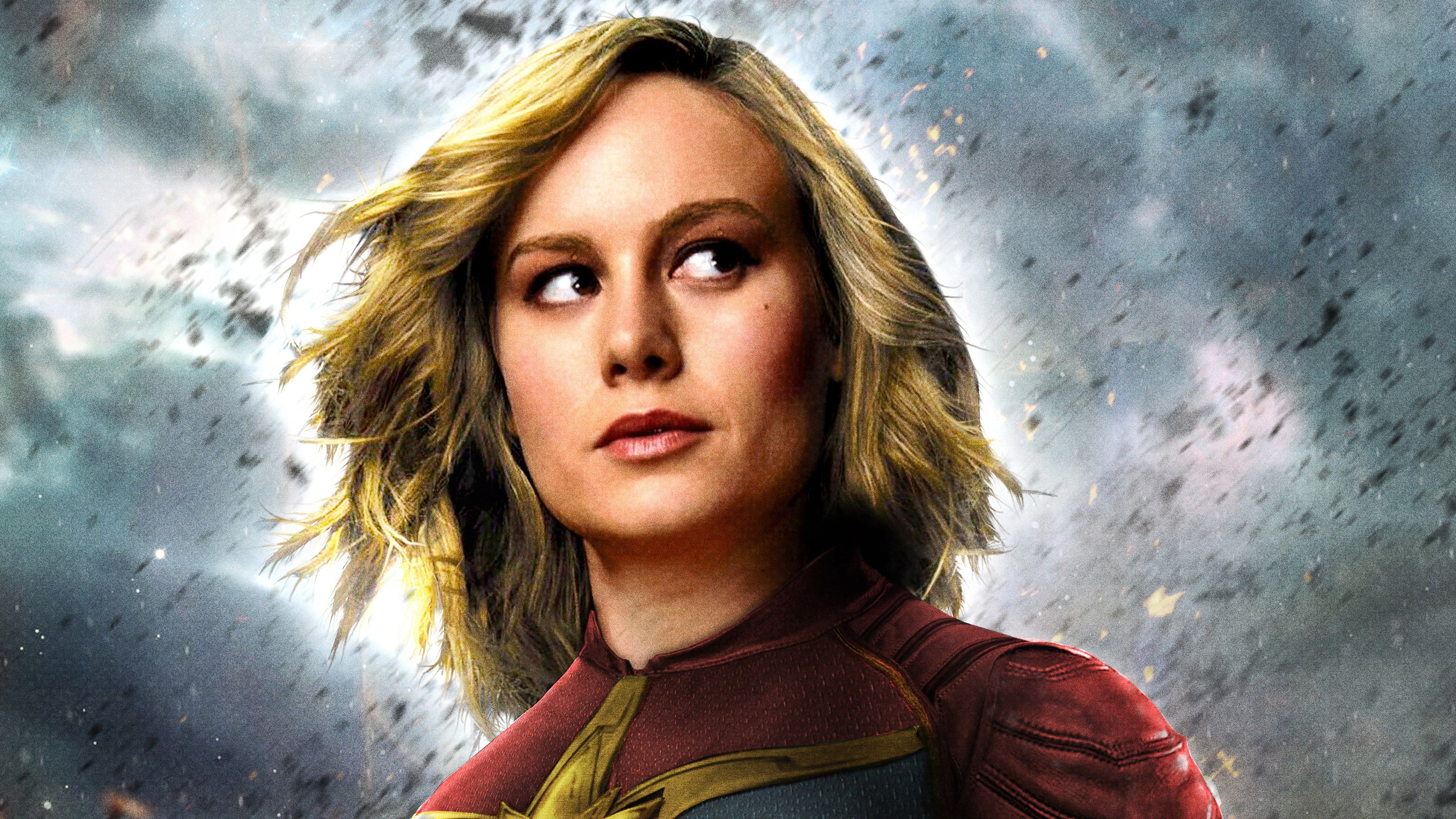 Captain Marvel Movie 2019 Brie Larson as Carol Danvers 4K Wallpaper Captain Marvel (Movie 2019), Captain Marvel. Captain marvel trailer, Captain marvel, Marvel 4k
