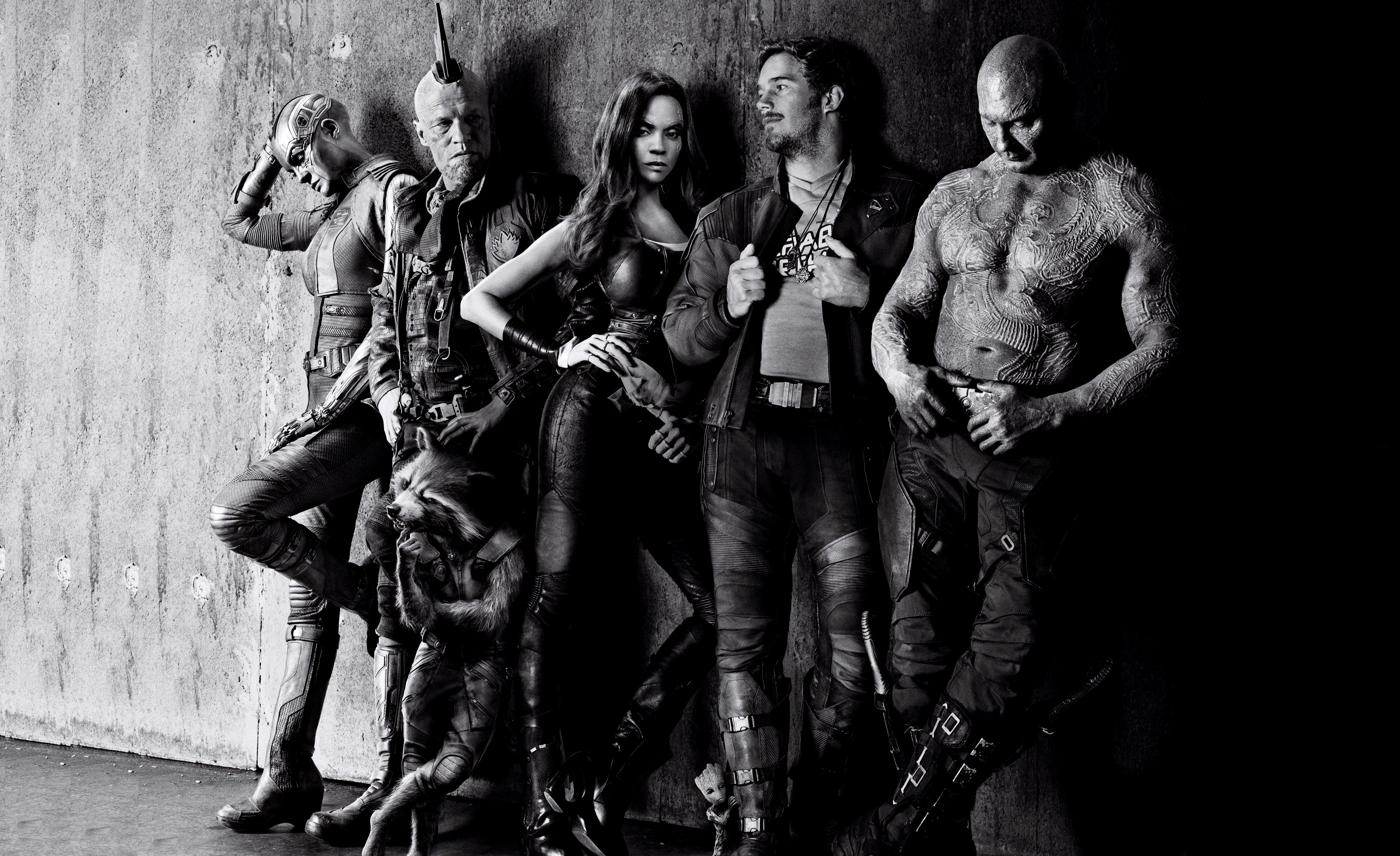 Wallpaper, Marvel Cinematic Universe, Yondu Udonta, Star Lord, Nebula Marvel, Rocket Raccoon, Baby Groot, Drax the Destroyer, Gamora, Guardians of the Galaxy, Guardians of the Galaxy Vol 2 4448x2720