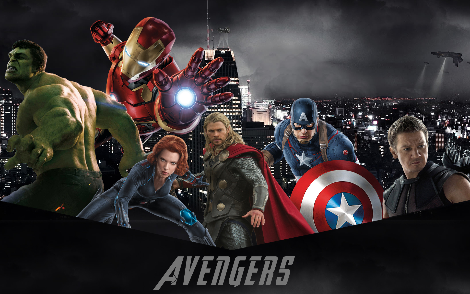 Wallpaper, Marvel Cinematic Universe, Marvel Super Heroes, Iron Man, Captain America, Black Widow, Hulk, Thor, Hawkeye, The Avengers 1920x1200