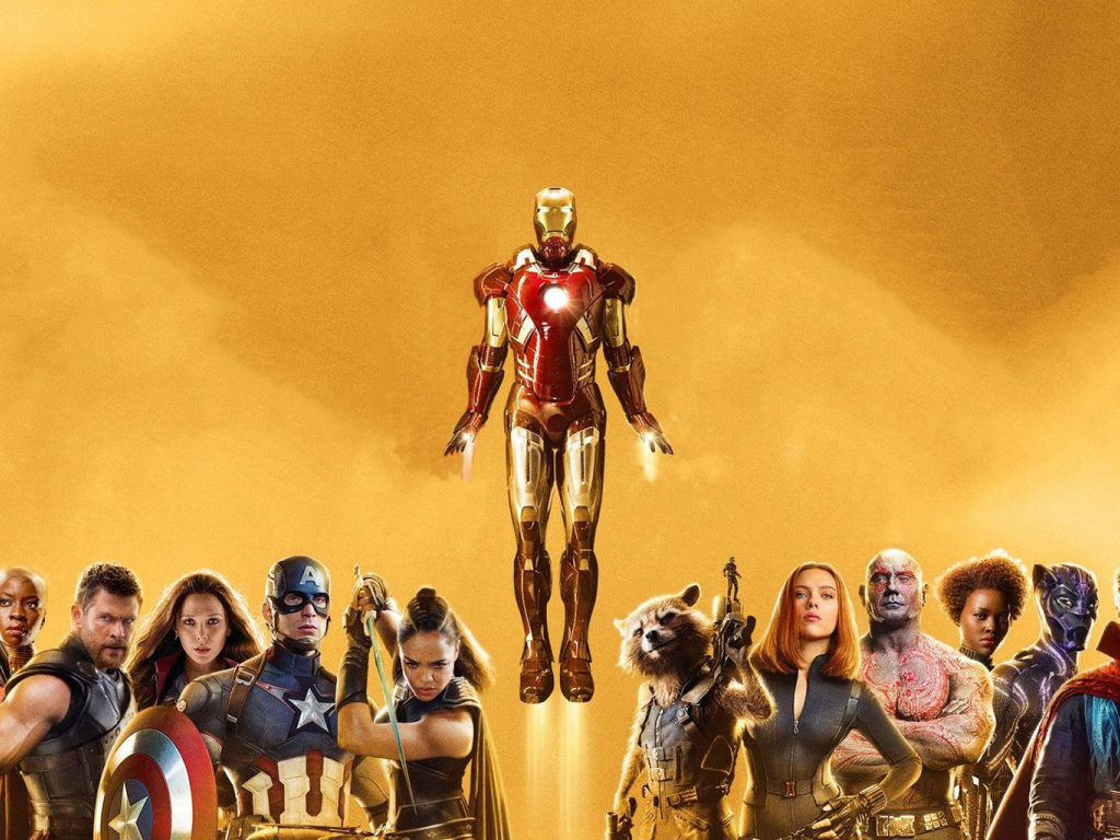 Desktop wallpaper superheroes, marvel cinematic universe, 10th anniversary, HD image, picture, background, 95a3a5