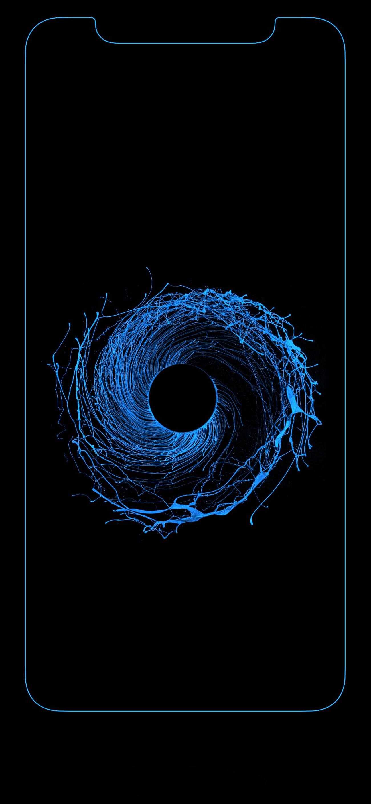 Blue Ink Storm. iPhone X Wallpaper X Wallpaper HD