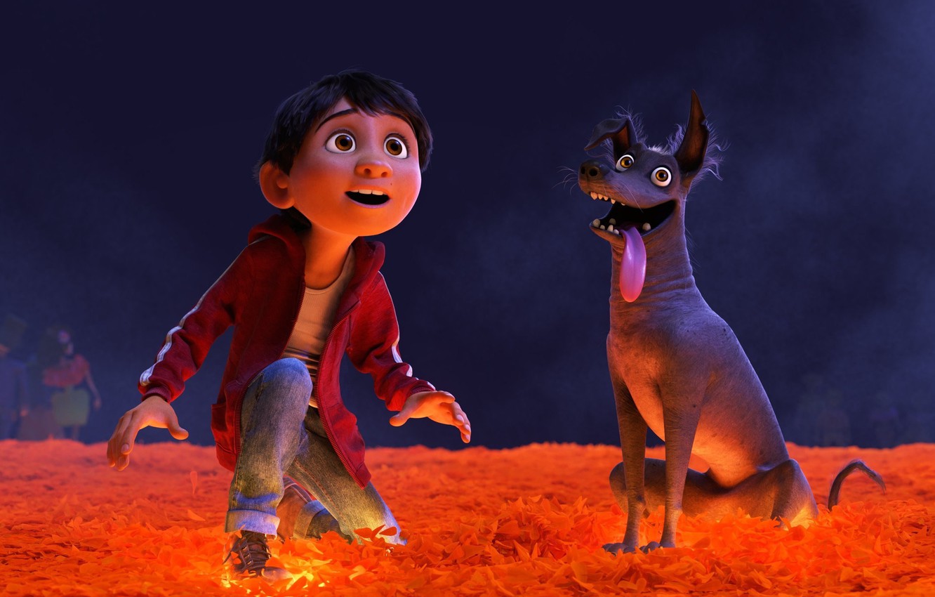 Wallpaper USA, Mexico, dog, boy, Coco, animated film, dreamer, animated movie image for desktop, section фильмы