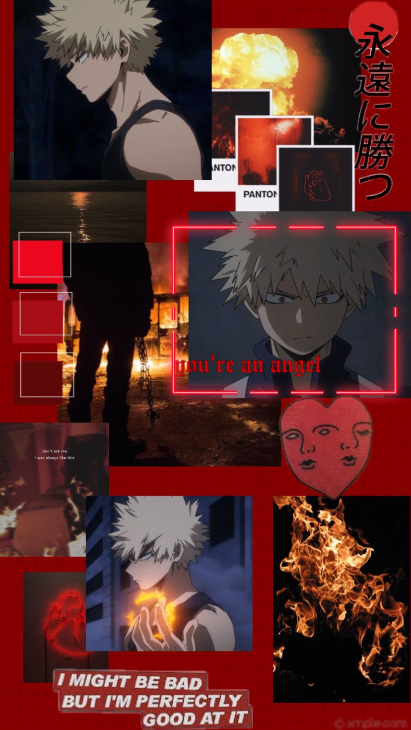 I made an aesthetic of bakugou. Anime art beautiful, Anime wallpaper, Hero wallpaper
