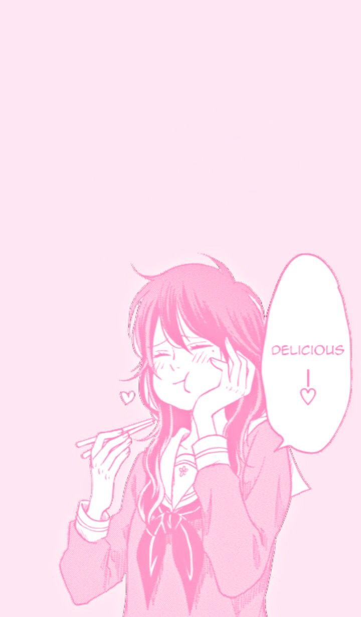Anime blue haired girl pink background by Animecutecreator on DeviantArt