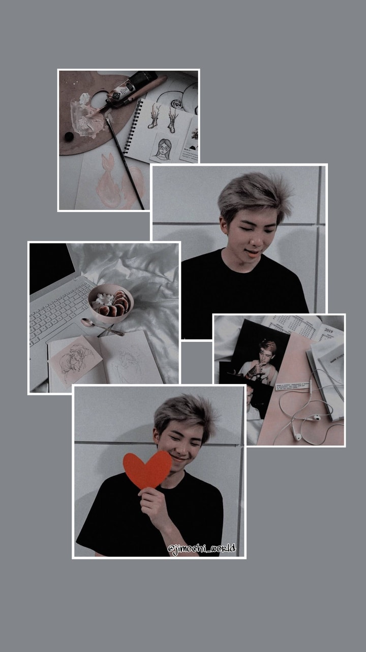 aesthetic, grey and rap monster