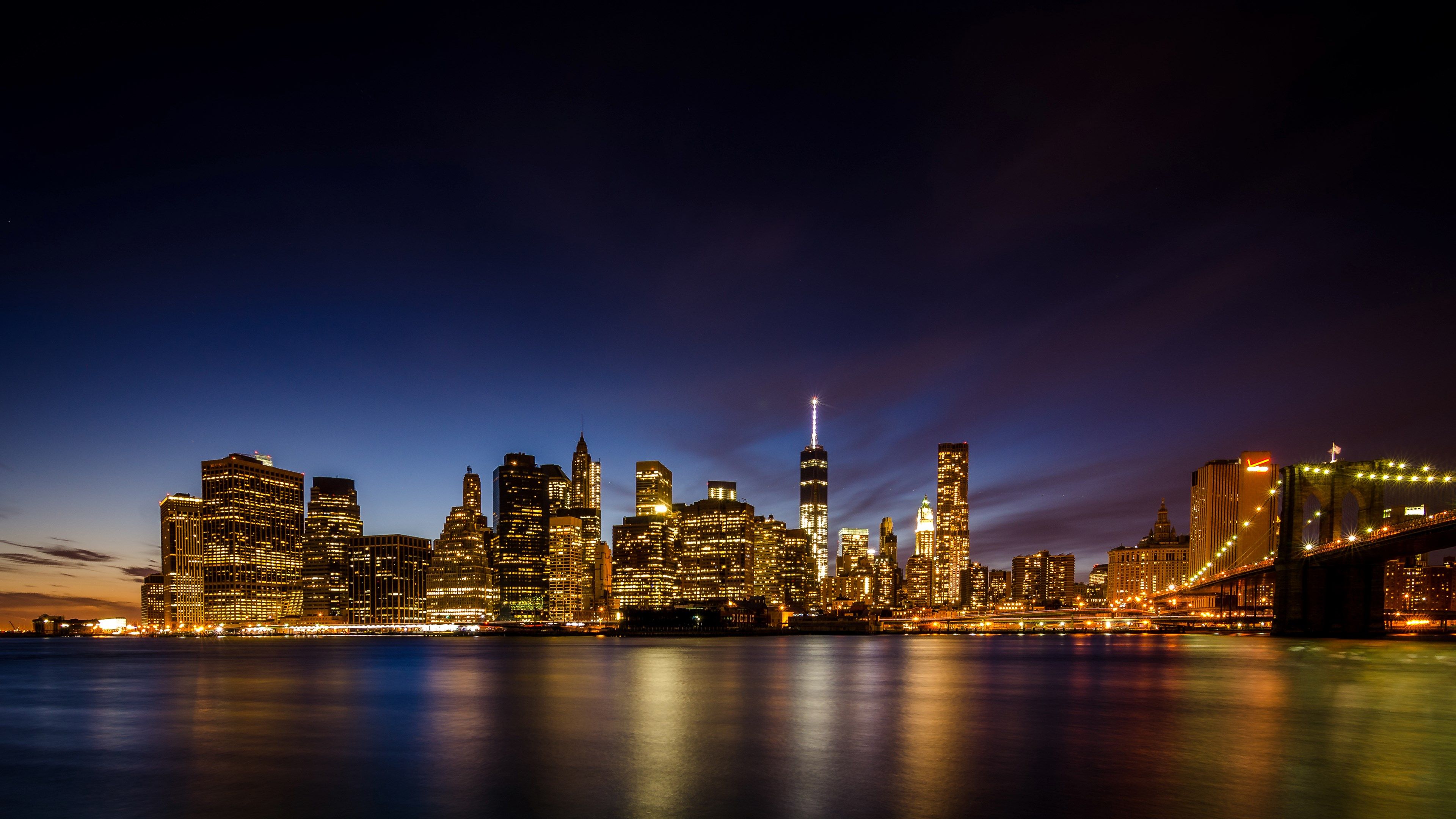 New York City At Night Wallpaper 4k