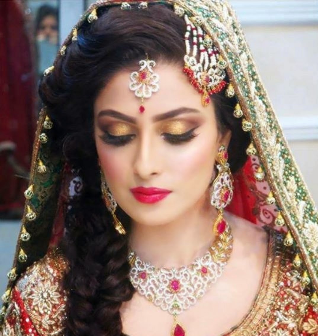 Pakistani Shimmer Bridal Makeup HD Wallpaper