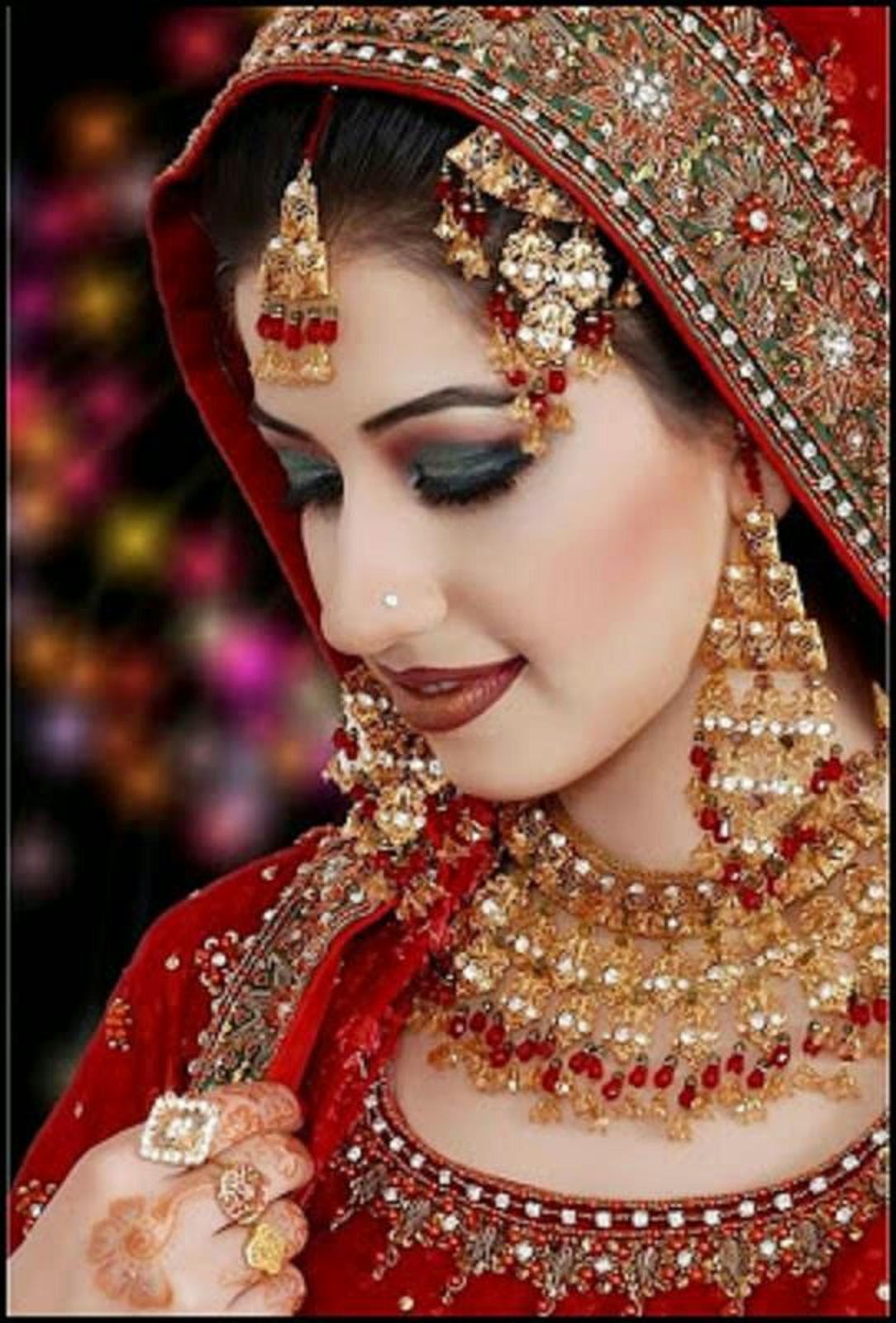 Pakistani Beautiful Bridal Makeup Ideas 2014 2015 Wallpaper Bridal Pic Download HD Wallpaper