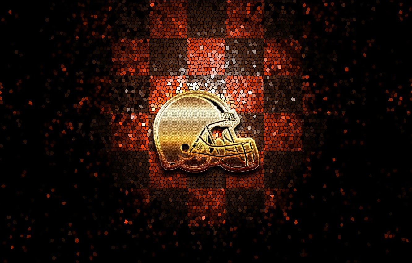 Wallpaper wallpaper, sport, logo, NFL, glitter, checkered, Cleveland Browns image for desktop, section спорт