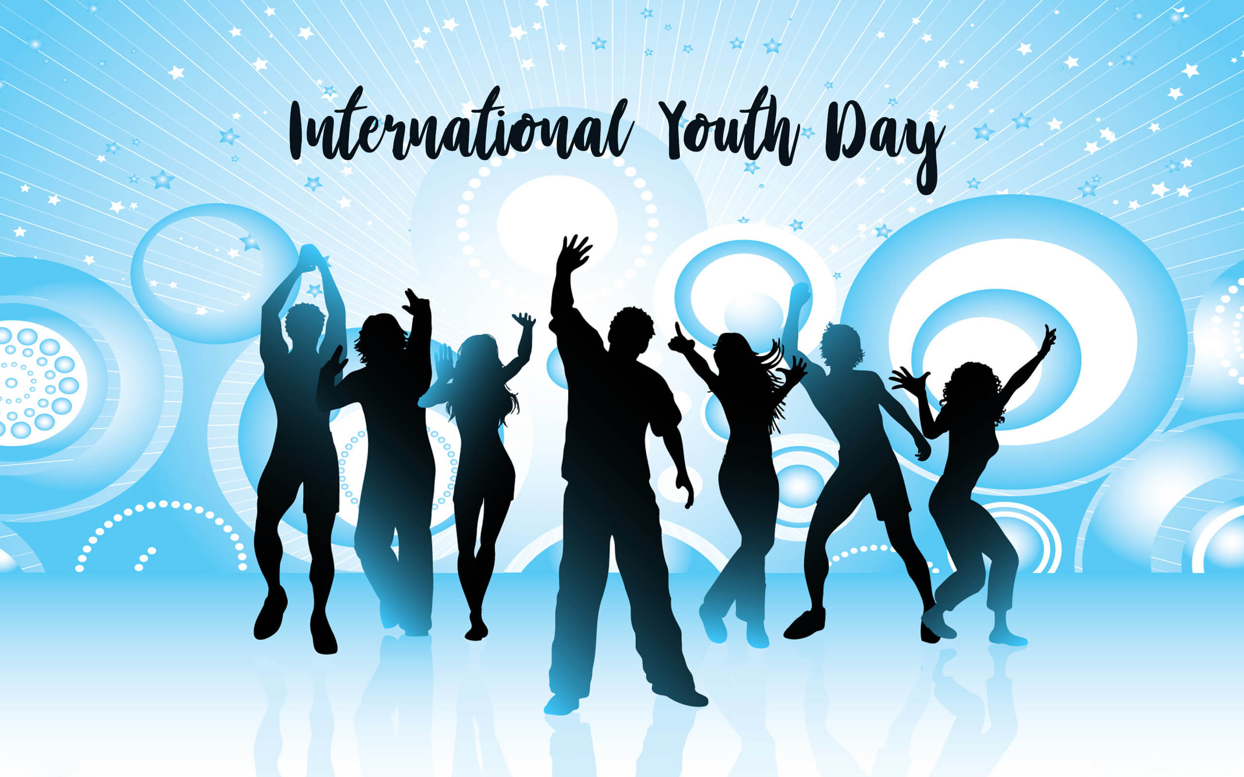 Happy International Youth Day Greetings Wishes HD Wallpaper