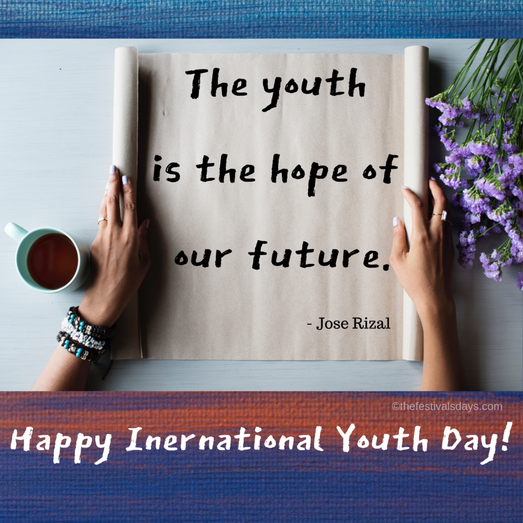 Motivational and Inspiring International Youth Day Quotes. International youth day, Youth day, Image quotes