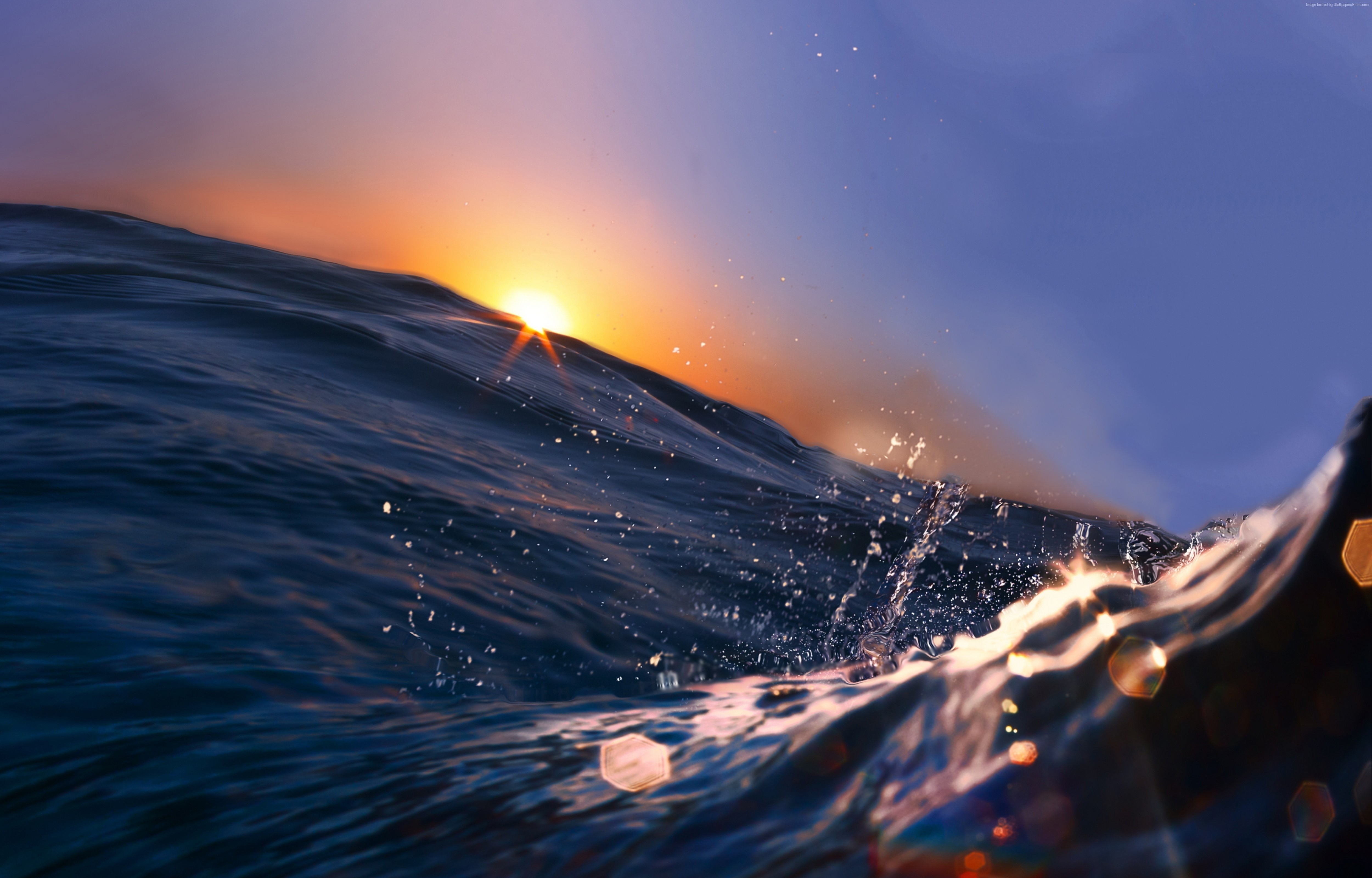 #Sea, #Ocean, #rays, #sunrise, k, #sunset, k, #blue, #Water, k wallpaper. Mocah HD Wallpaper
