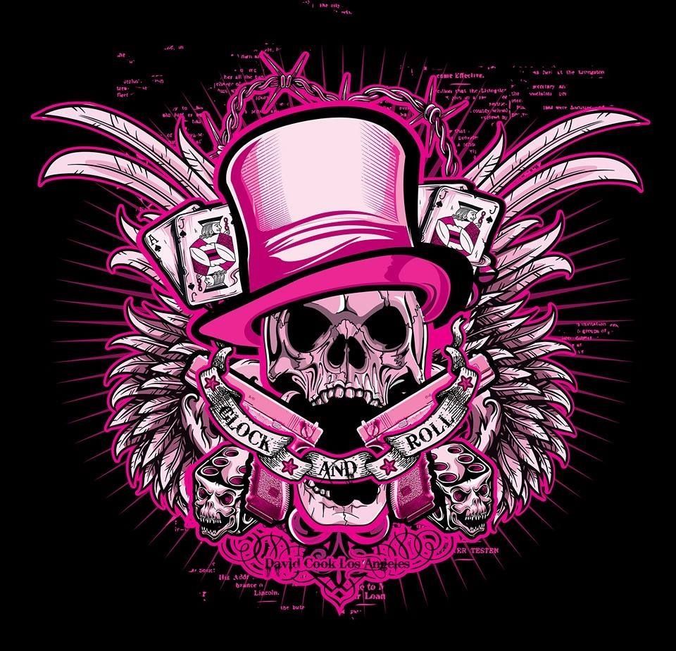Pink Camo Skull Wallpaper