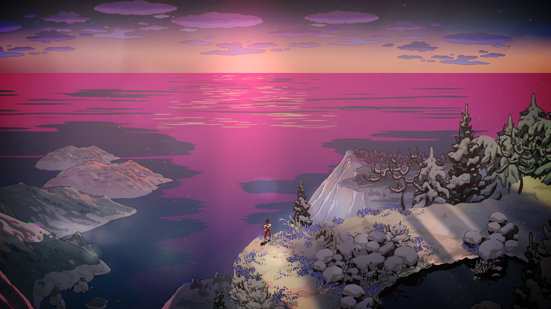 sunrise, landscape, Hades (Game), screen shot. Mocah HD Wallpaper