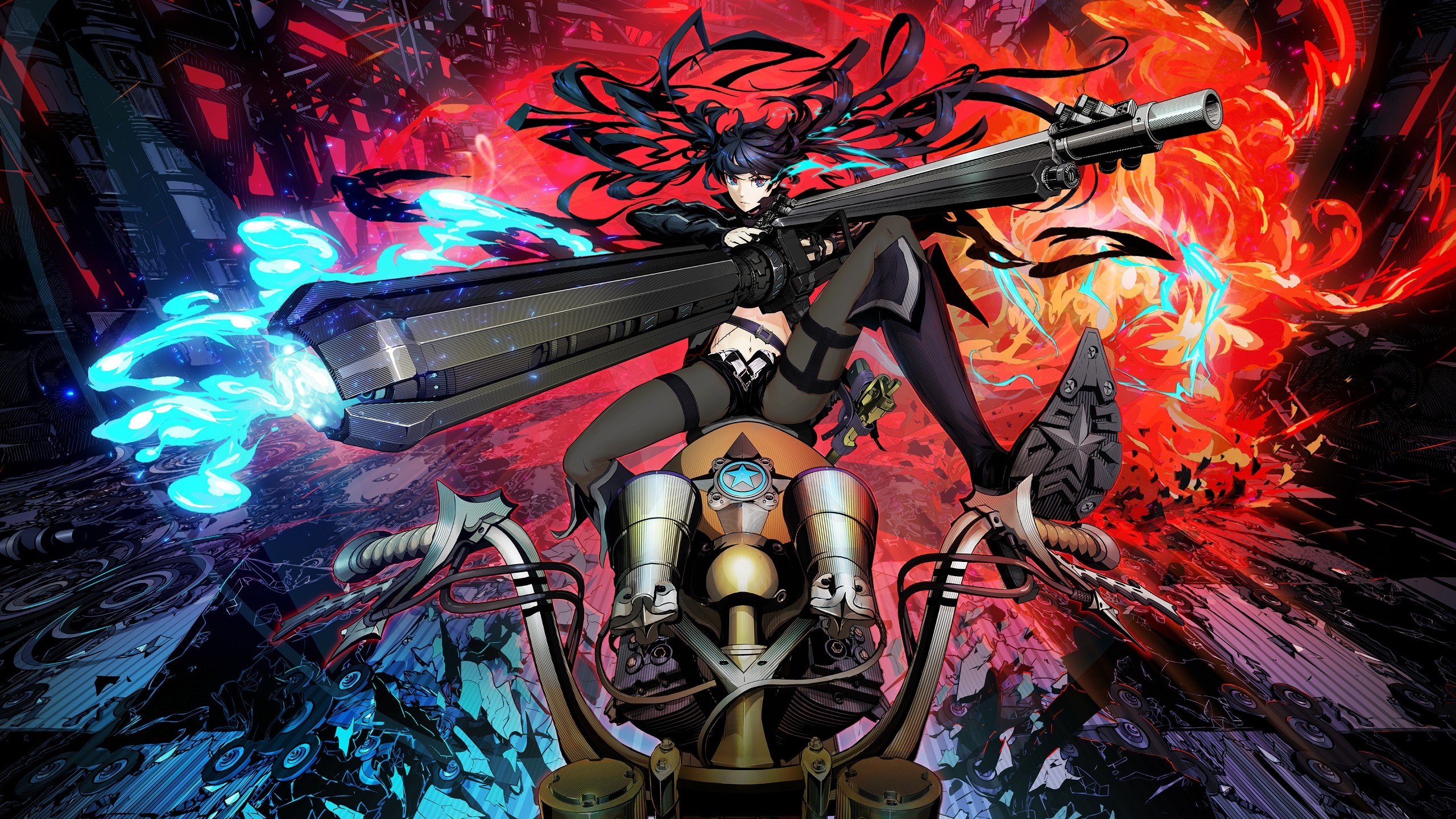 Wallpaper, anime, Black Rock Shooter, comics, screenshot, mecha, computer wallpaper, pc game, comic book 2560x1440