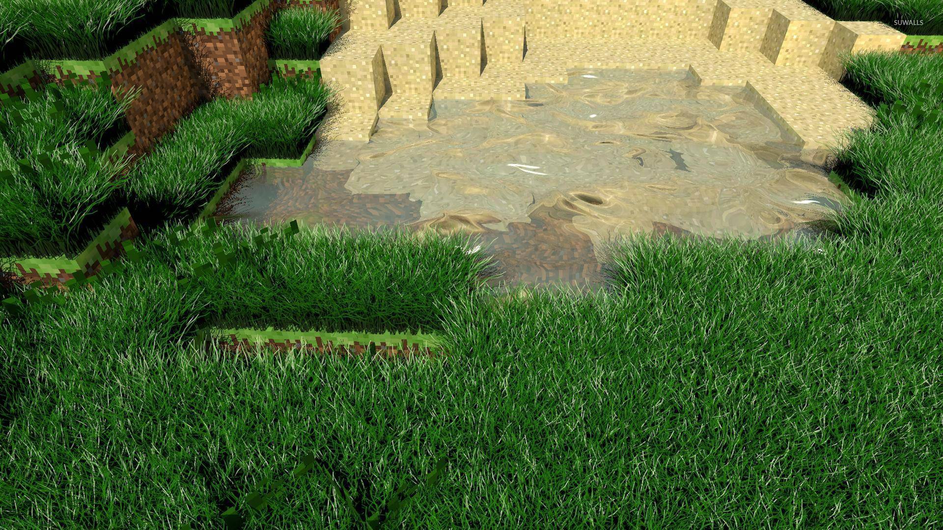 Beautiful garden in Minecraft wallpaper wallpaper