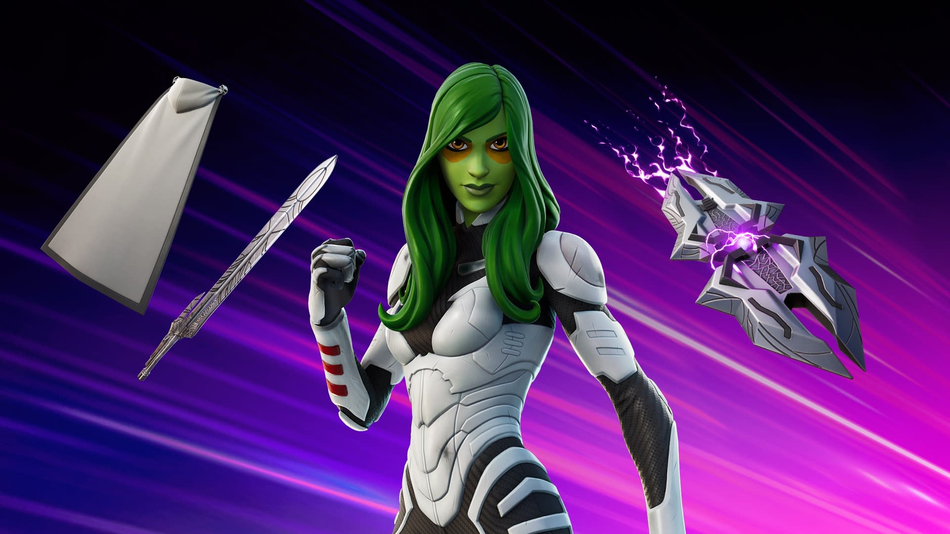 Gamora From Guardians Of The Galaxy Crashes Into Fortnite