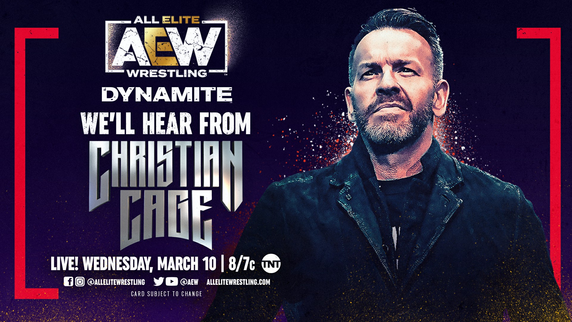 Christian Cage will debut tomorrow at AEW Dynamite