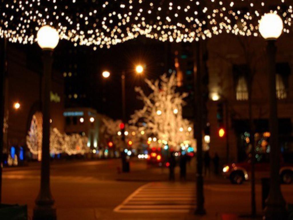 Christmas Fantastic City Lights Wallpaper
