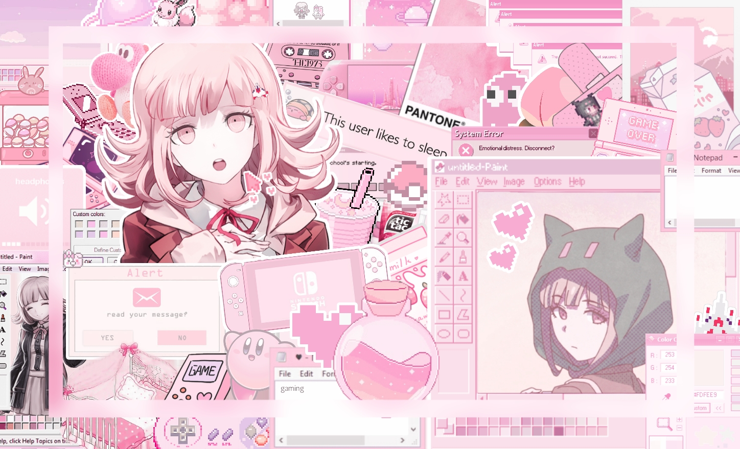 chiaki nanami computer wallpaper edit! first edit i've made like this one, honestly only made it to see if i could pull it off: danganronpa