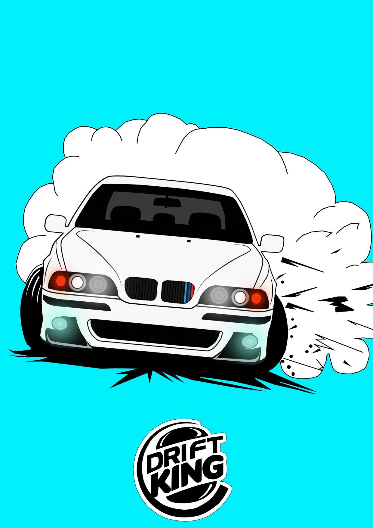 BMW E39 M5 Drift Kıng İllustrator art. Bmw art, Art cars, Bmw wallpaper