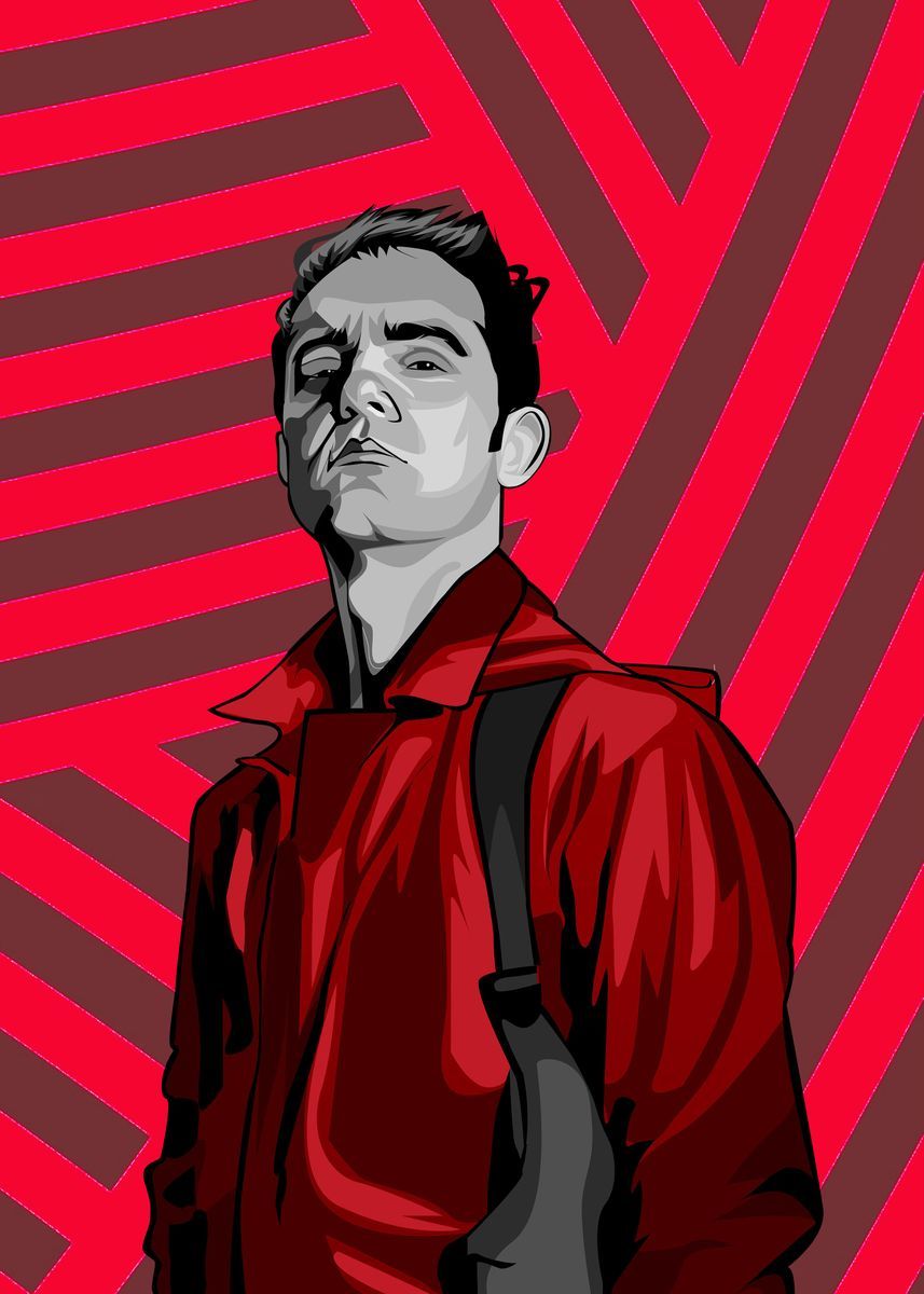 La casa de papel Berlin' Poster by PAUL DIPRE. Displate. Movie posters minimalist, Pop art posters, Print artist